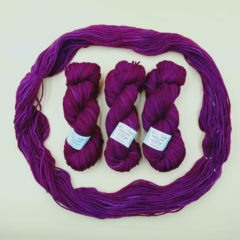hilo lana natural coloreado